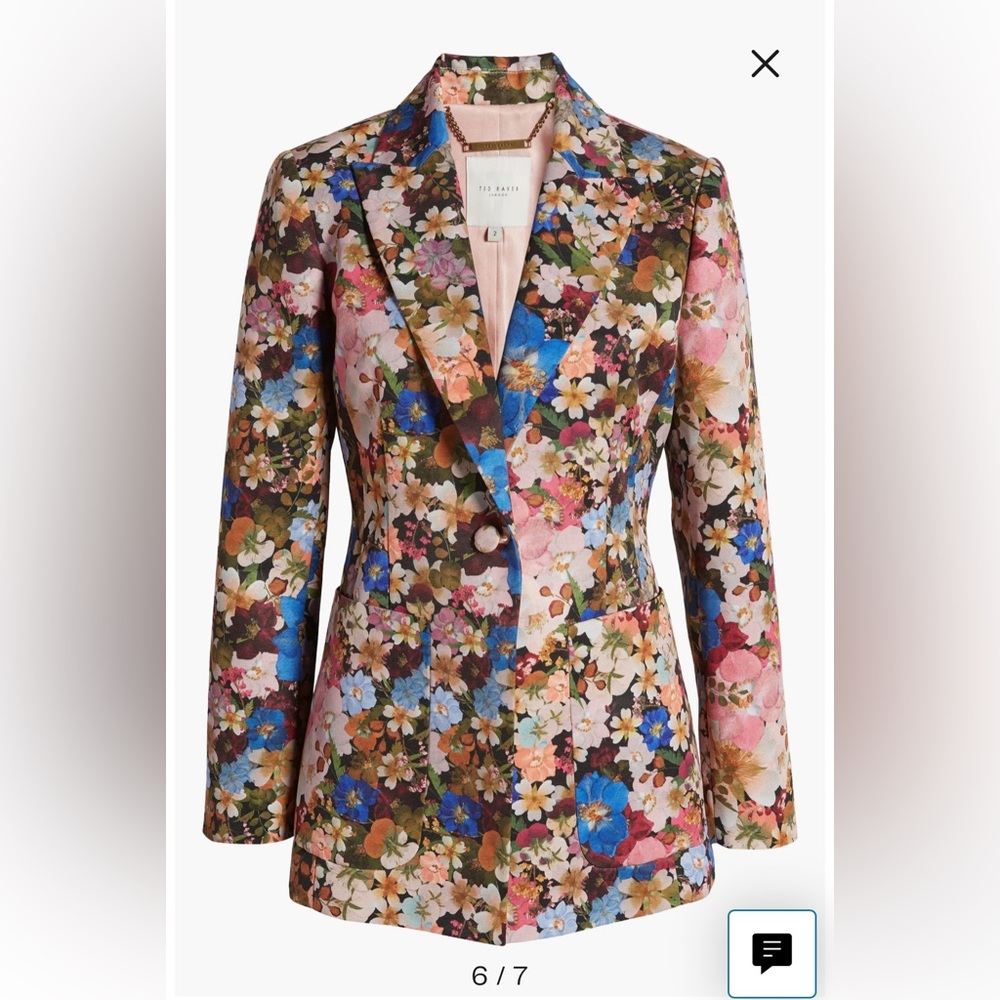 Ted Baker Madonia Printed Blazer, women’s size XS.